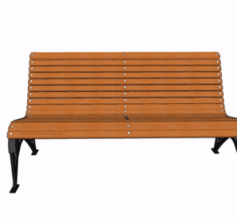 现代实木公用椅su模型