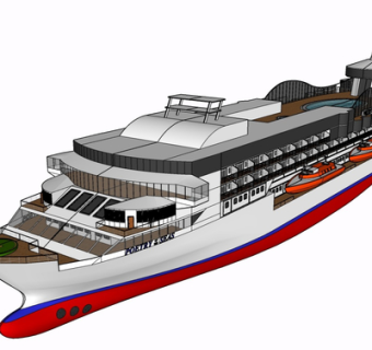 现代游轮su模型