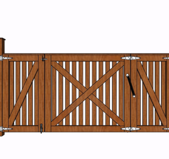 现代实木护栏su模型