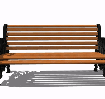 现代实木公用椅su模型