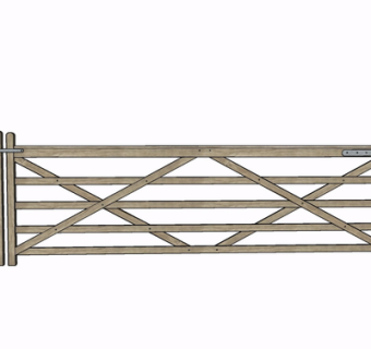 现代实木护栏su模型