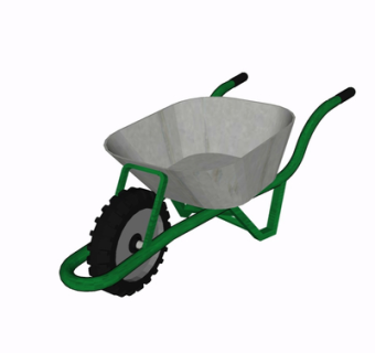 现代金属小推车su模型