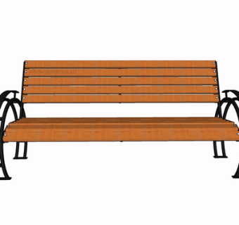 现代实木公用椅su模型