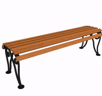 现代实木长凳su模型