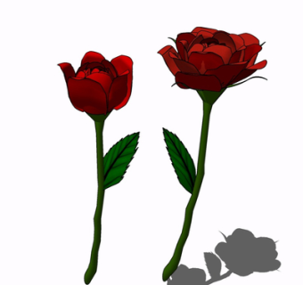 现代玫瑰花su模型