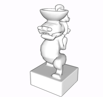 现代雕塑摆件su模型