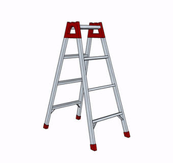 现代金属人字梯su模型