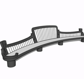 现代公用椅su模型