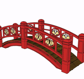 现代木桥su模型
