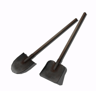 现代铁锹su模型