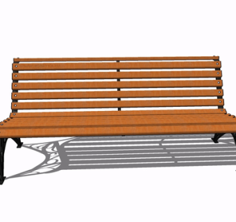 现代实木公用椅su模型