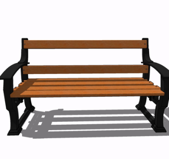 现代实木公用椅su模型