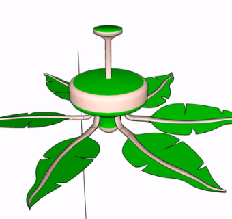 现代吊扇su模型