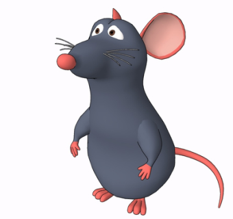 现代布艺老鼠玩偶su模型