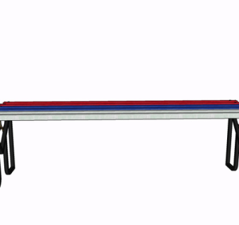 现代金属长凳su模型