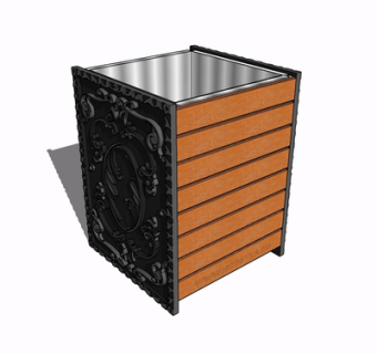 现代垃圾桶su模型