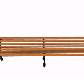 现代实木公用椅su模型