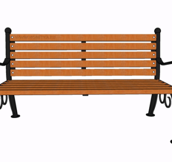 欧式实木公用椅su模型