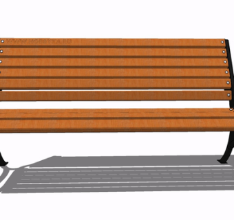 现代实木公用椅su模型