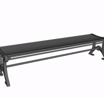 现代金属长凳su模型