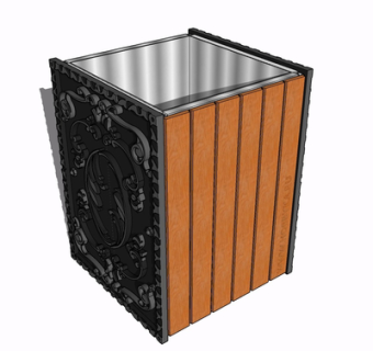 现代垃圾桶su模型