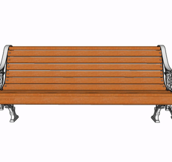 现代实木公用椅su模型