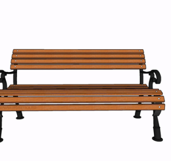 现代实木公用椅su模型