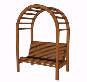 现代实木公用椅su模型