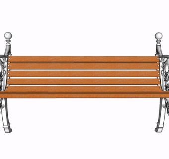 欧式实木公用椅su模型