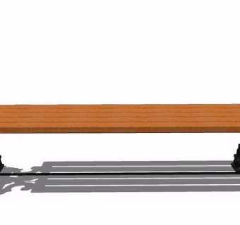 现代实木长凳su模型