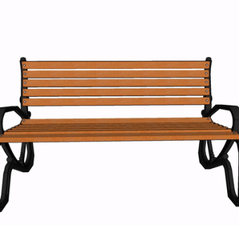 现代实木公用椅su模型