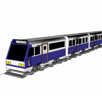 现代火车su模型