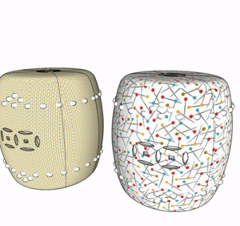 现代凳子su模型