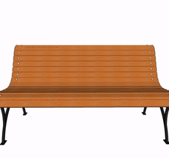 现代实木公用椅su模型