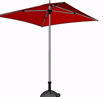 现代遮阳伞su模型