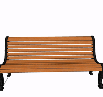 现代实木公用椅su模型