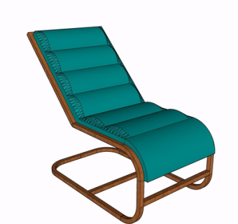 现代布艺休闲椅su模型