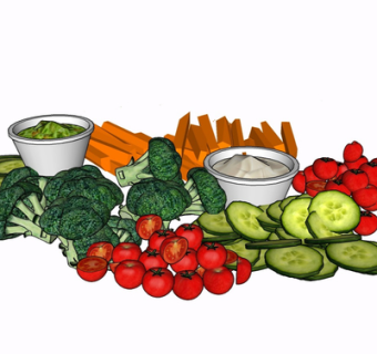 现代水果蔬菜su模型