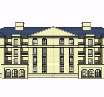 欧式公寓楼su模型