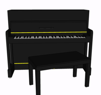 现代钢琴su模型