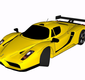 现代跑车su模型