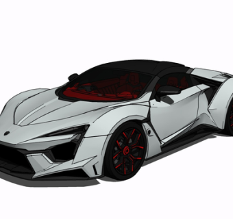 现代跑车su模型