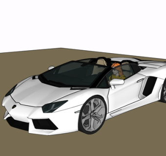 现代跑车su模型