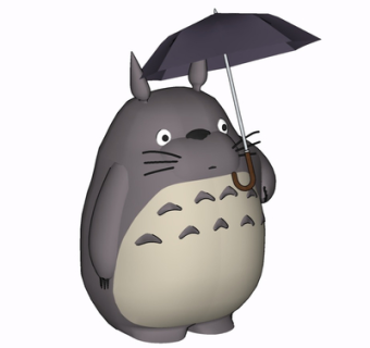 现代龙猫玩偶su模型