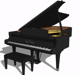 现代钢琴su模型