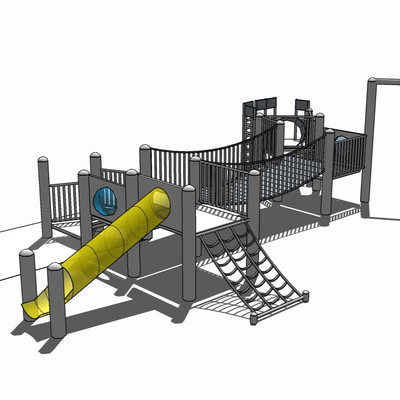现代儿童游乐设备su模型