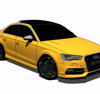 现代奥迪轿车su模型