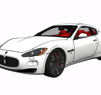 现代玛莎拉蒂汽车su模型