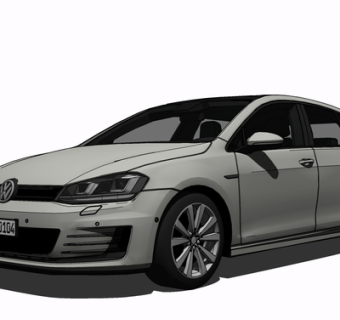 现代大众汽车su模型