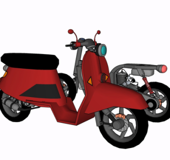 现代电动车su模型